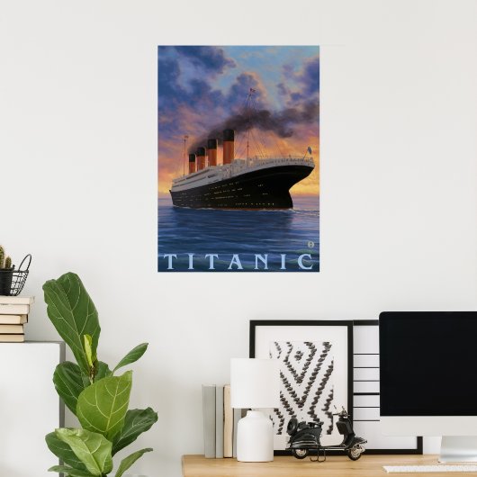 Poster Scène Titanic Ligne étoile blanche (Bureau à domicile)