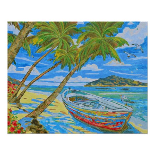 Poster Scène tropicale (Devant)