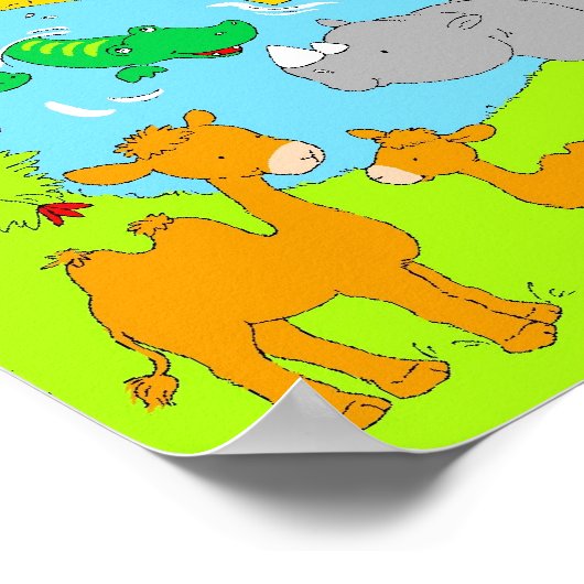 Poster Scène zoologique (Coin)