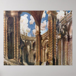 Poster Scenery design for the Betrothal, from Sleeping Be