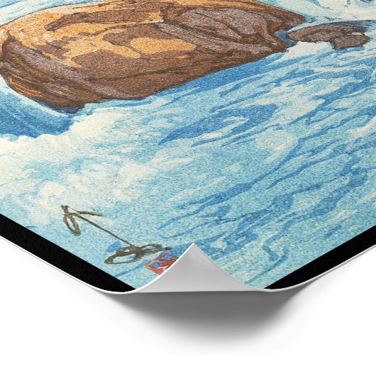 Poster Scènes dans les Alpes japonaises, Kurobe River Yos (Coin)