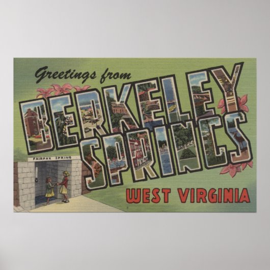 Poster Scènes de grandes lettres - Berkeley Springs, WV (Devant)