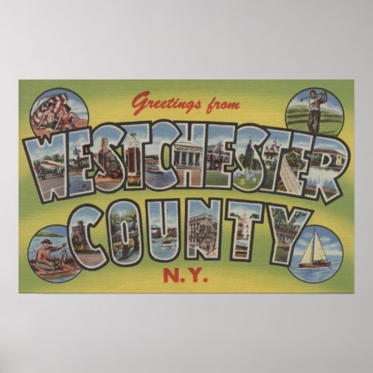 Poster Scènes de grandes lettres - Comté de Westchester, (Devant)
