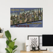 Poster Scènes de grandes lettres - Hendersonville, NC (Bureau à domicile)