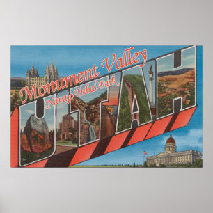 Poster Scènes de grandes lettres - Vallée du monument, UT