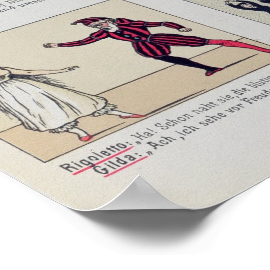 Poster Scènes de l'opéra "Rigoletto" (Coin)