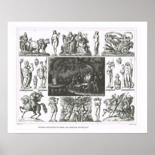 Poster Scènes de mythologie nordique et germanique (Devant)