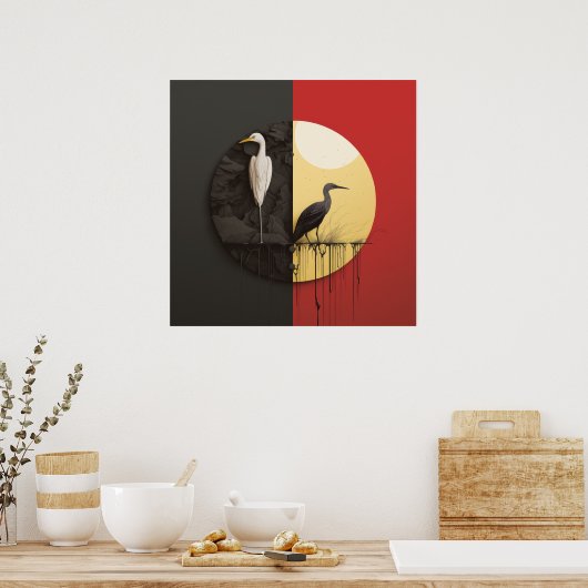 Poster Scènes de nature juxtaposées (Cuisine)
