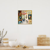 Poster Scènes de Noël et Collage de thèmes (Cuisine)