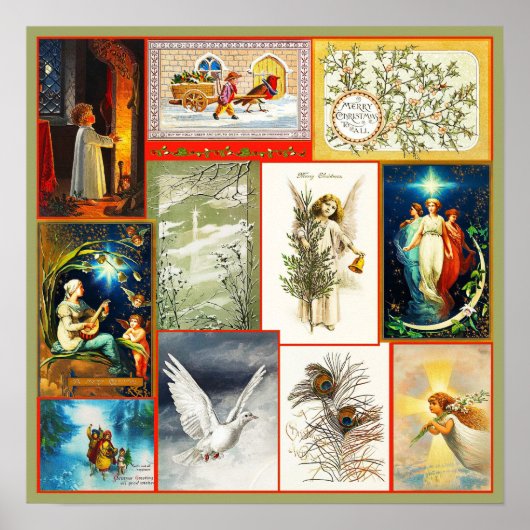 Poster Scènes de Noël et Collage de thèmes (Devant)