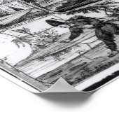 Poster Scènes de "Robinson Crusoe" par Daniel Defoe (Coin)