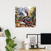 Poster Scenic Landscape with Train (Bureau à domicile)
