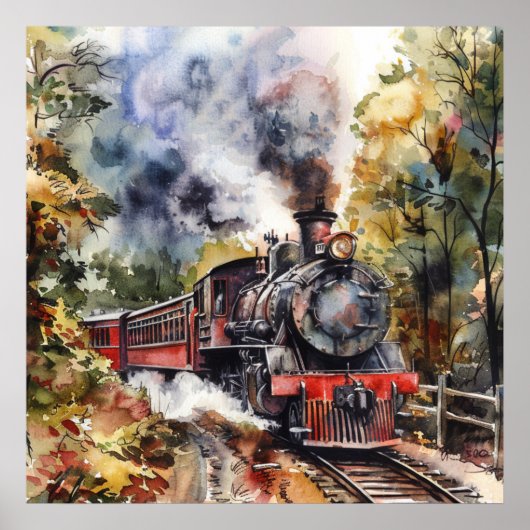 Poster Scenic Landscape with Train (Devant)