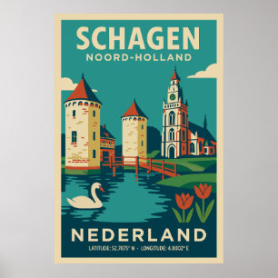 Poster Schagen, Noord Holland - Pays-Bas Voyage
