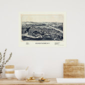 Poster Schaghticoke, NY Carte panoramique - 1889 (Cuisine)