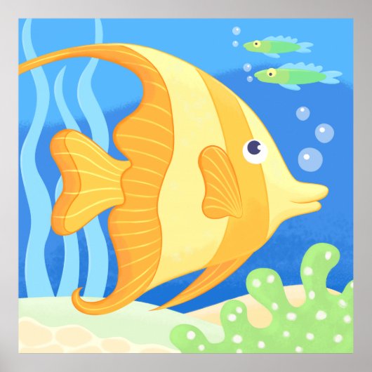 poster - schattig tropisch decor (Voorkant)