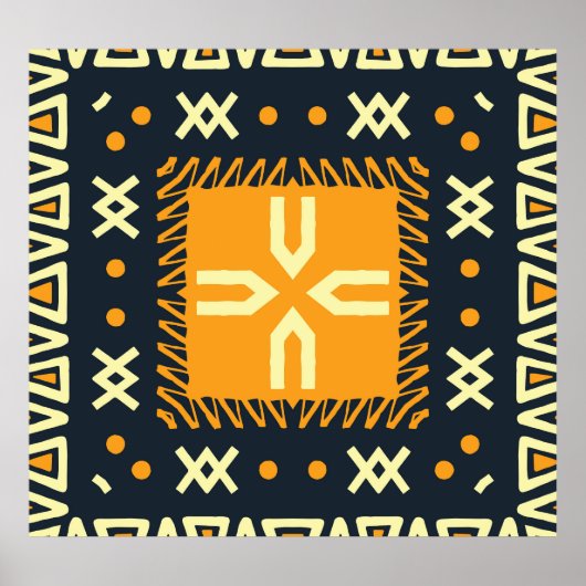 Poster Schawl Design : Carré indien Batik. (Devant)