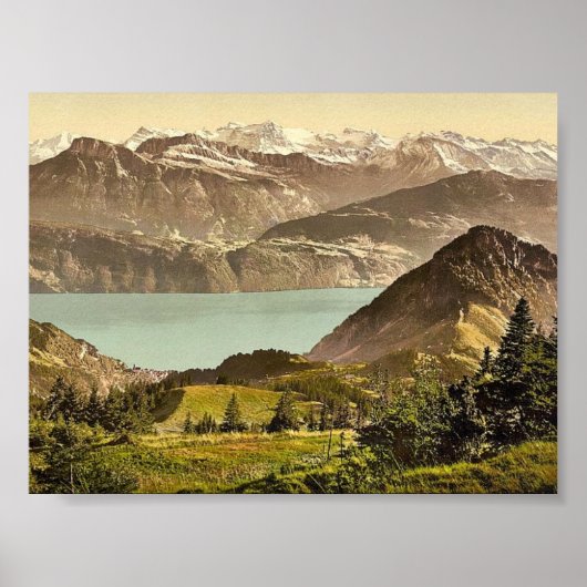 Poster Scheidegg, avec Gersau et Vitznauer Stock, Rigi, (Devant)