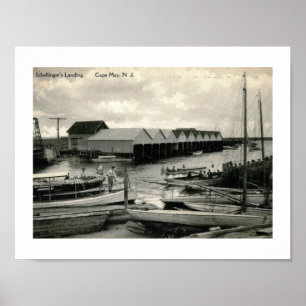 Poster Schellinger's Landing, Cape May, NJ Vintage
