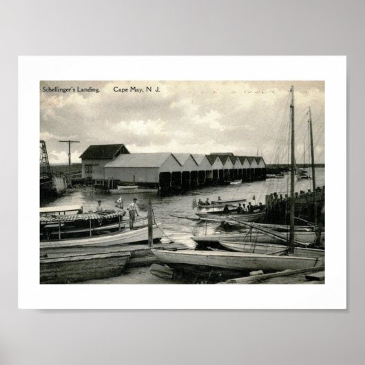 Poster Schellinger's Landing, Cape May, NJ Vintage (Devant)