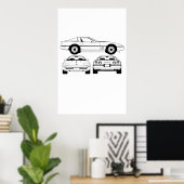 Poster Schéma Chevrolet Corvette 1984 (Bureau à domicile)