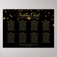 Schéma de siège Mariage de 8 tables brillant