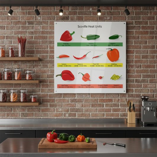 Poster Schéma des unités de chaleur Scoville - Guide épic