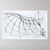 Poster Schéma d'une aile mécanique (Devant)