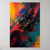 Poster Schéma dynamique - Moderne Expressionniste Abstrai (Devant)