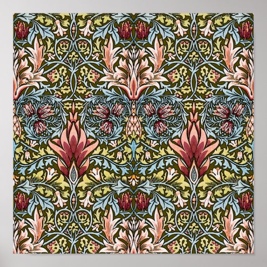 Poster Schéma floral William Morris Snakeshead (Devant)