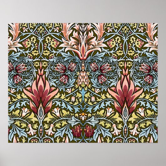 Poster Schéma floral William Morris Snakeshead (Devant)