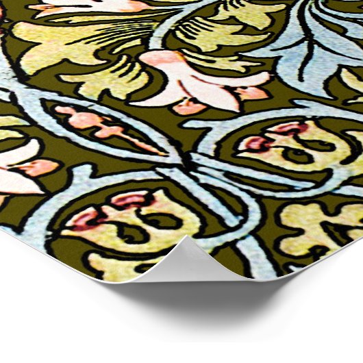 Poster Schéma floral William Morris Snakeshead (Coin)