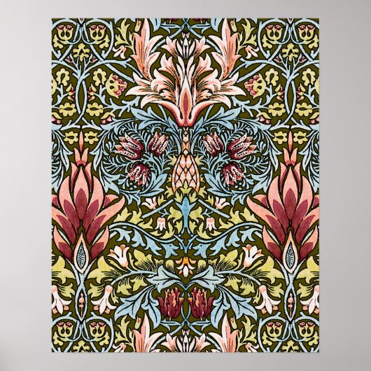 Poster Schéma floral William Morris Snakeshead (Devant)