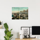 Poster Scheveningen, La Haye, Pays-Bas, Boulevard (Bureau à domicile)