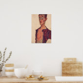 Poster Schiele - Autoportrait Grimacing (Cuisine)