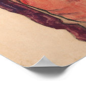 Poster Schiele - Autoportrait Grimacing (Coin)