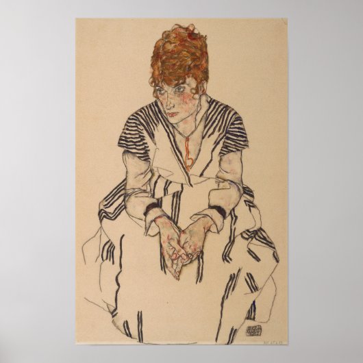 Poster Schiele - Belle-sœur de l'artiste Adele Harms… (Devant)