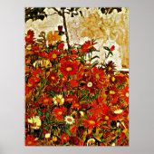 Poster Schiele - Champ de fleurs, beaux-arts (Devant)
