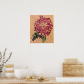 Poster Schiele - Chrysanthème rouge 1910 (Cuisine)