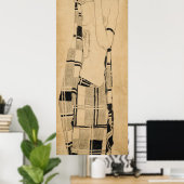Poster Schiele - Fille debout (Bureau à domicile)