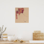 Poster Schiele - Gerti avec résille 1910 (Cuisine)