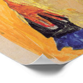 Poster Schiele - Gerti Devant un Drapé Ocre 1910 (Coin)