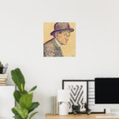 Poster Schiele - Homme au Chapeau Melon 1910 (Bureau à domicile)