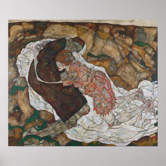 Poster Schiele - La Mort Et La Jeune Fille (Devant)