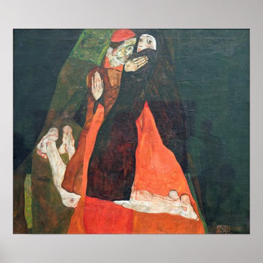 Poster Schiele - Le Cardinal Et La Religieuse (Devant)