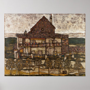 Poster Schiele - Maison Avec Toit En Cloche (Vieille Mais