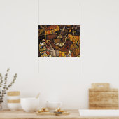 Poster Schiele - Maisons de la courbe de Krumau (Petite V (Cuisine)