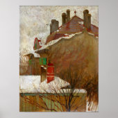 Poster Schiele - Maisons En Hiver (Vue Depuis Le Studio) (Devant)