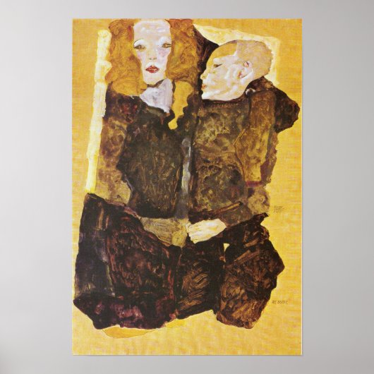 Poster Schiele - Mère et un enfant (Devant)