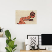 Poster Schiele - Nouveau-Né Avec Jambes Dessinée 1910 (Bureau à domicile)